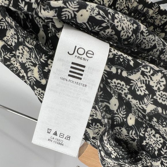 Joe Fresh pants Large womens pull on graphic print trousers drawstring casual - Picture 7 of 9